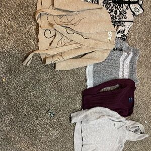 Anthropologie Sweater Collection - Tan, Gray, Purple